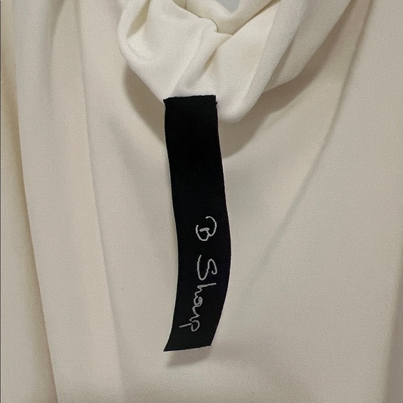 B sharp Cream Square-Neck Ruched Midi Dress - Picture 2 of 2